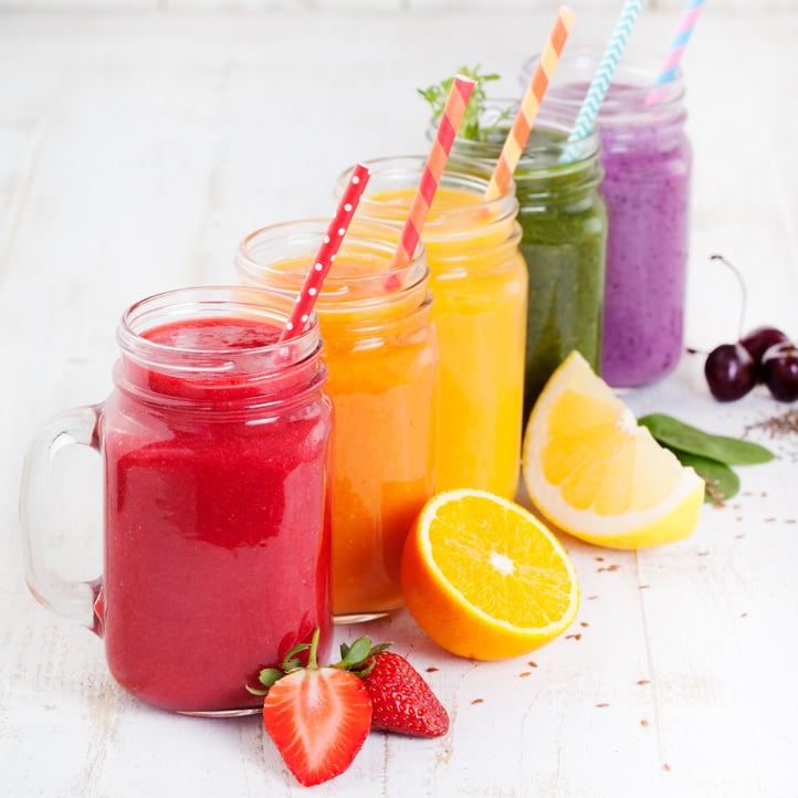 Smoothies, juices, beverages, drinks variety